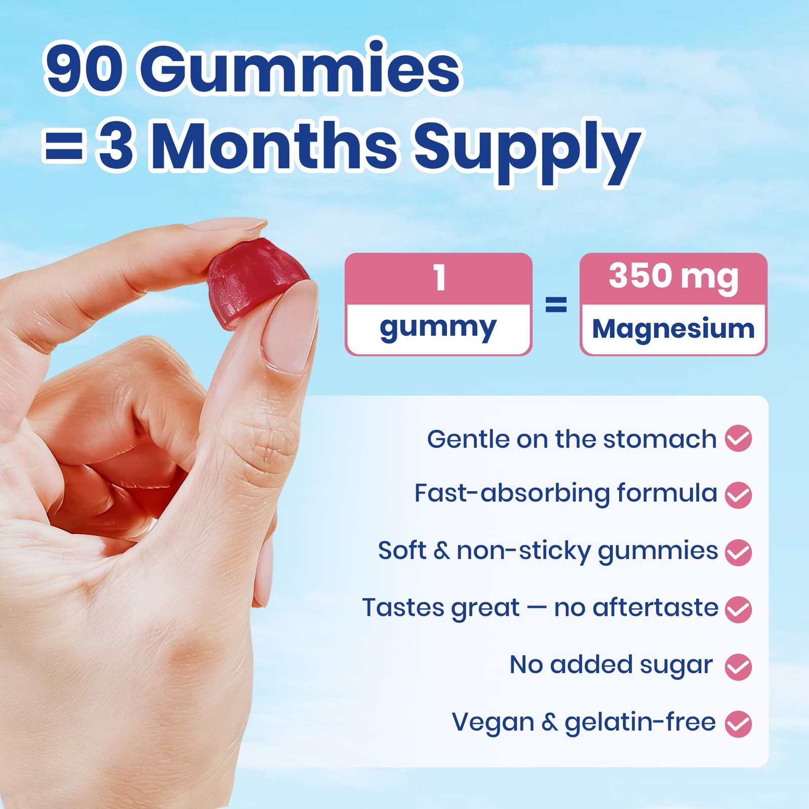 VEV Deep Calm Magnesium Complex 14-in-1 Gummies 90 Count (Pack of 1), Purple