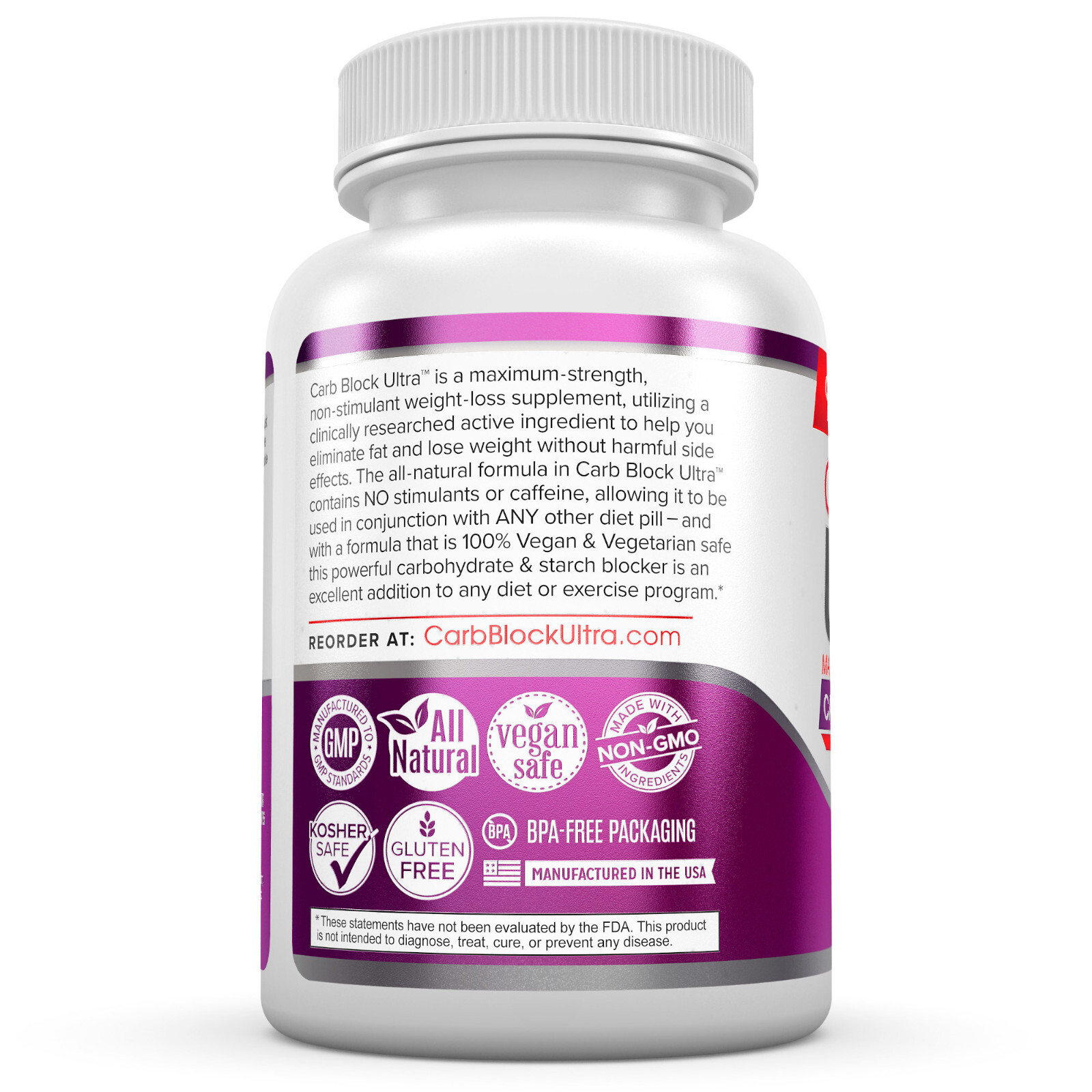 CARB BLOCK ULTRA Starch Blocker Diet Cheat Pill for Rapid Weight Loss