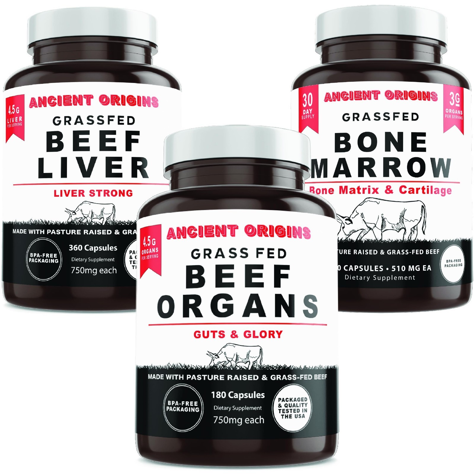 Grass Fed Liver & Organs Starter Pack – Nutrient-Rich Marrow for Health