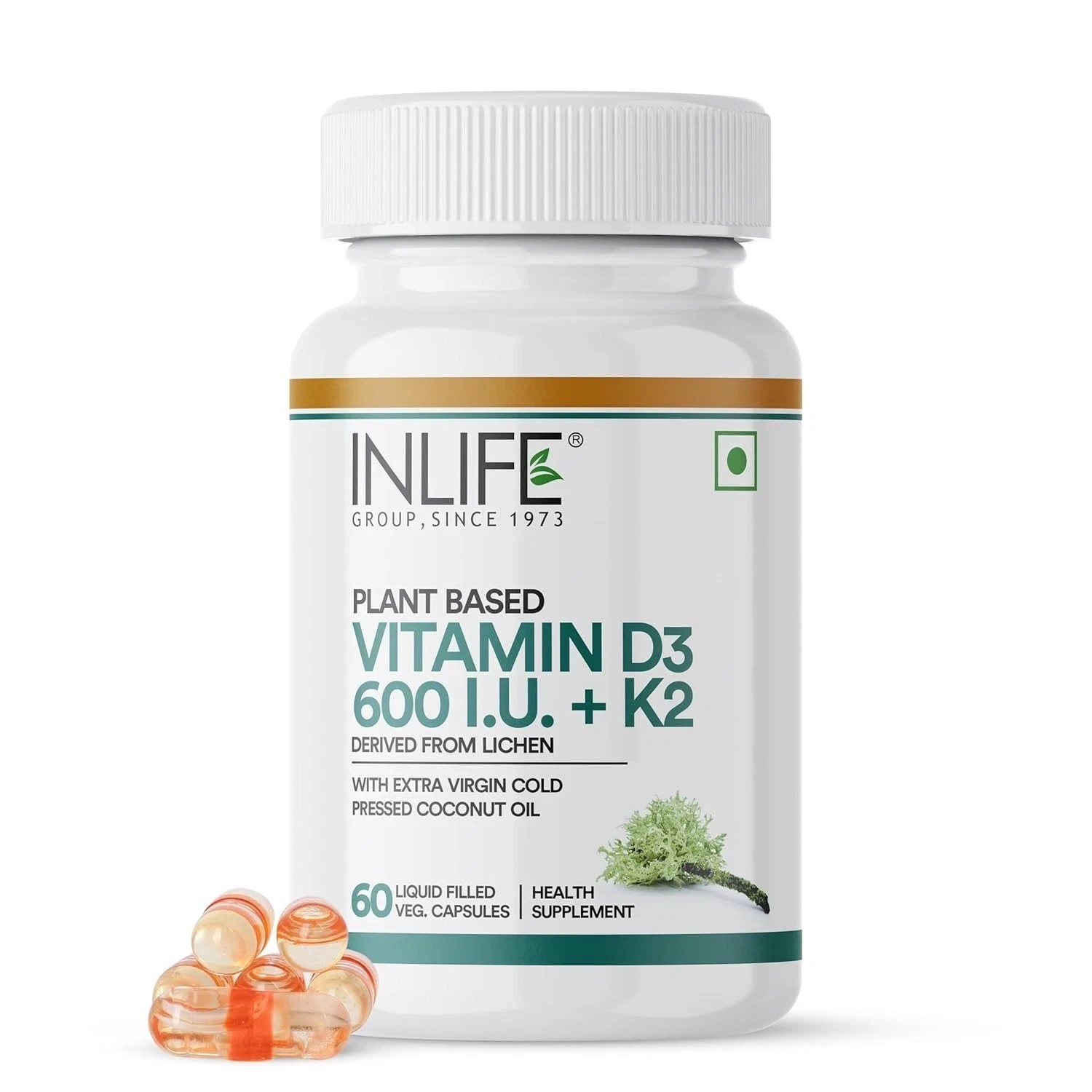 INLIFE Calcium+D3+K2+Zinc+B12 | Bone & Joint Formula | 120 Tablets m901