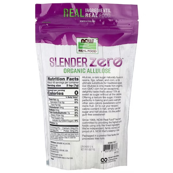 Now Slender Zero – Organic Allulose 12 oz