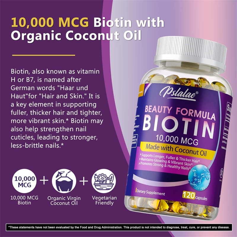 Biotin 120pcs – Hair Growth, Supports Skin and Nails, Energy Metabolism