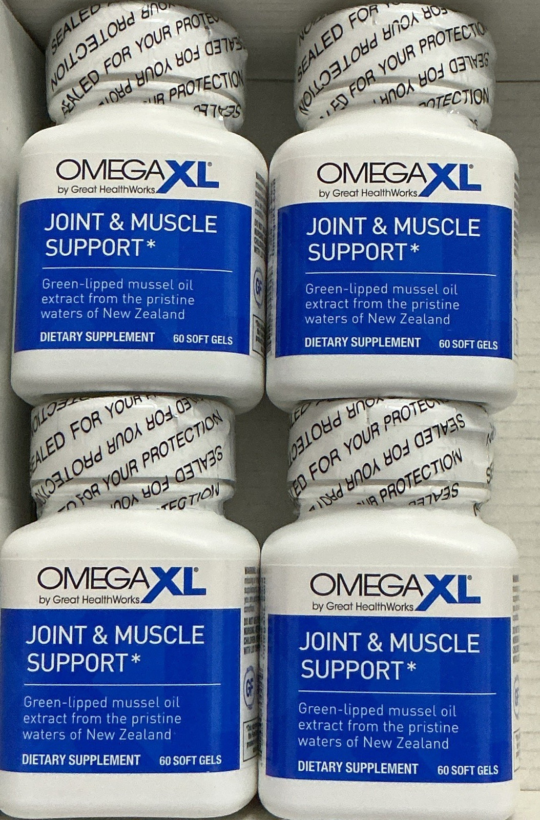 OmegaXL Joint & Muscle Support Green-Lipped Mussel Oil Extract 60 Softgels