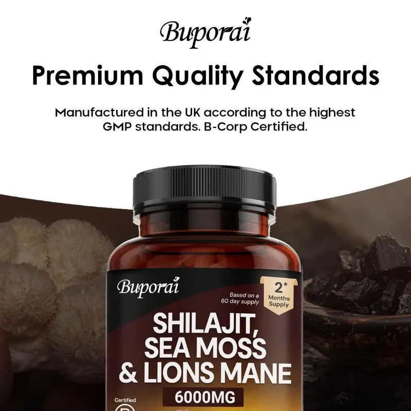 Shilajit 3-in-1 120pcs, Supports Brain Health, Enhance Concentration and Memory