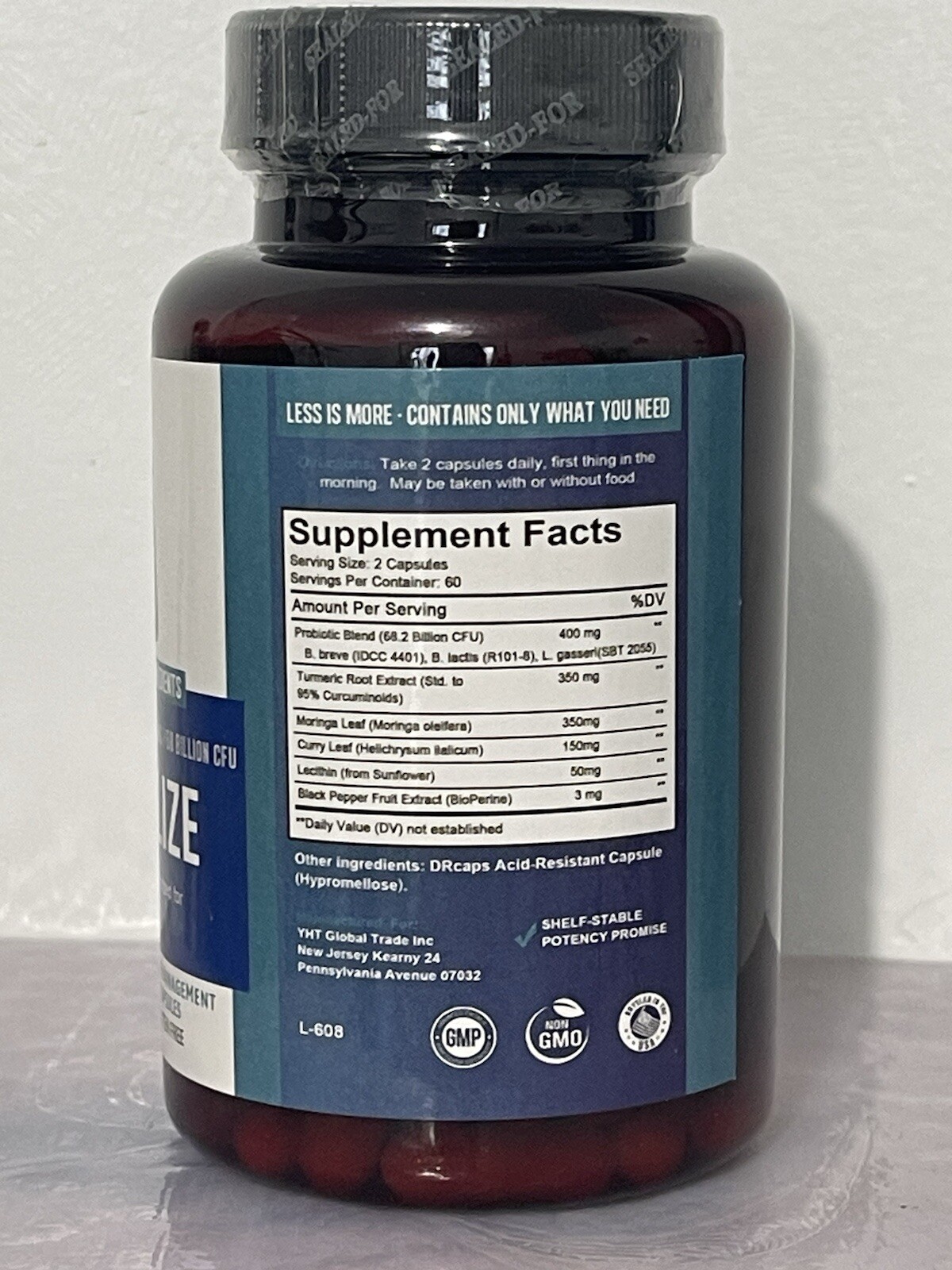 Probiotic Menopause Weight Management 120 Caps 2 Month Supply in 1 Bottle 6/2027