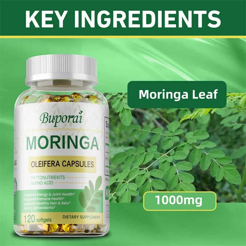 Moringa 240pcs – Promotes Skin, Bone Immune & Gut Health, Improve Concentration