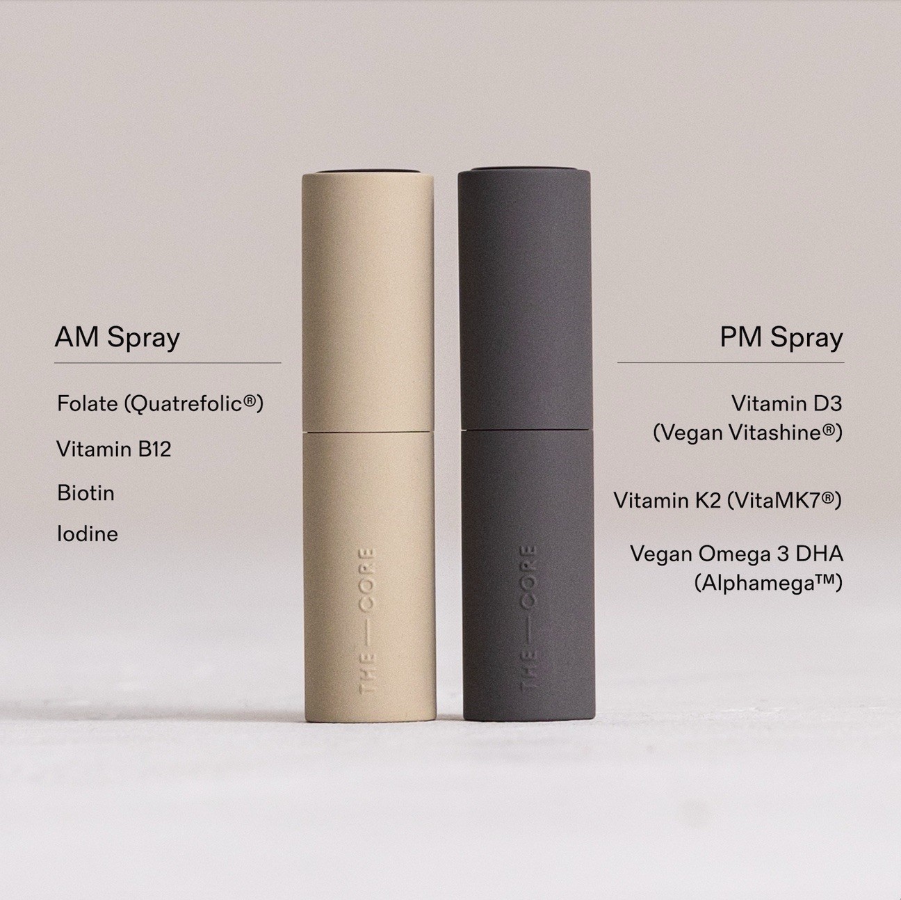 THE CORE AM+PM – The Essentials Supplement Spray – New – Expiration 12/2025