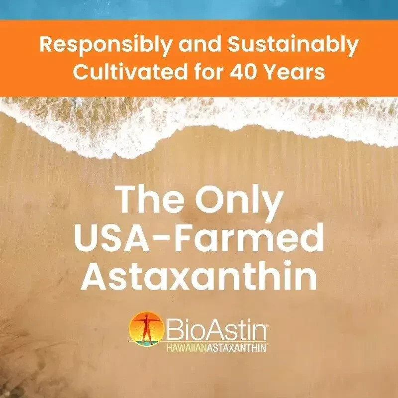 BioAstin Hawaiian Astaxanthin Gummies 12mg 60 Count Antioxidant Immune Skin Eye