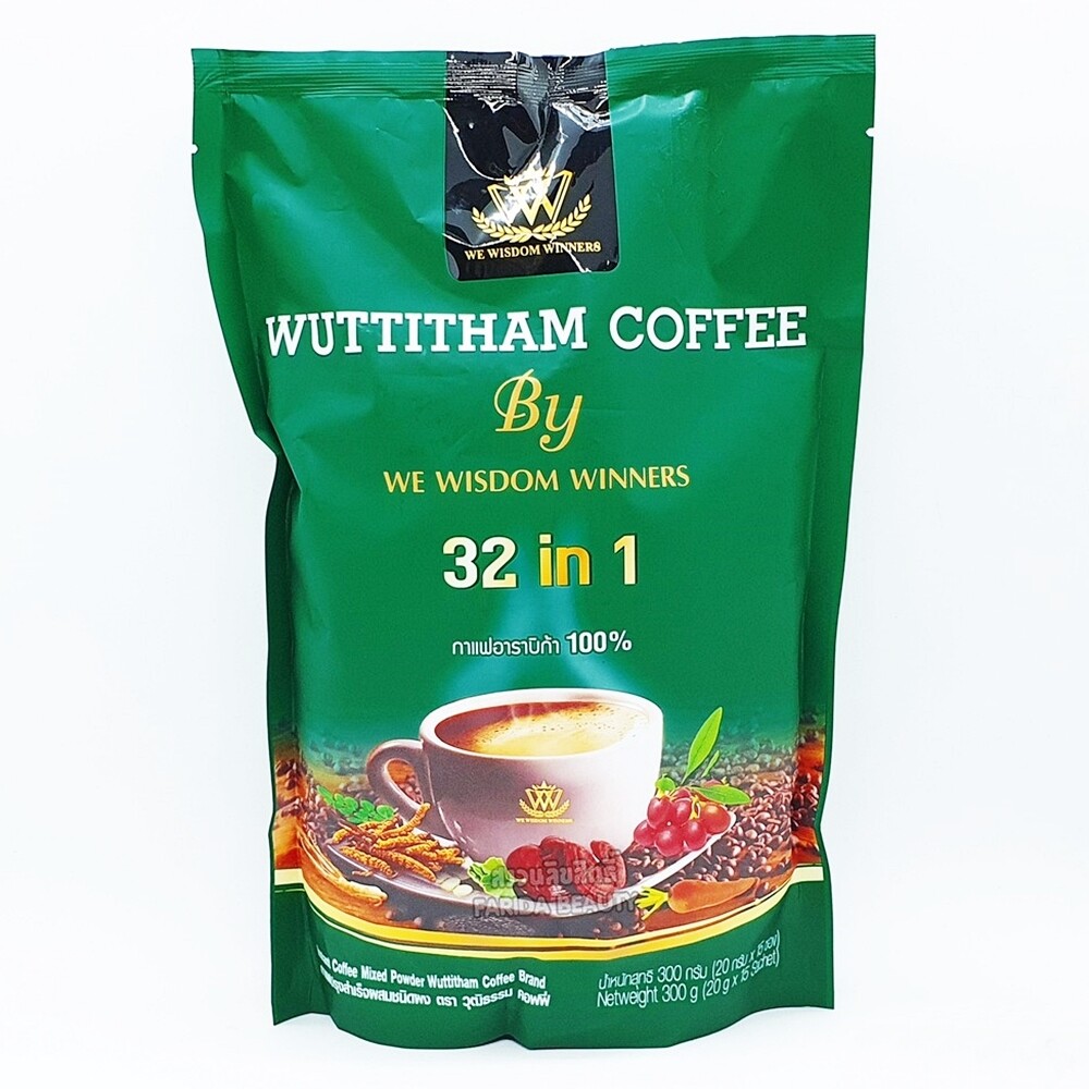 Coffee Healthy Wuttitham Instant Weight Control Herbs 32 Mixed Young Care 6 Pack