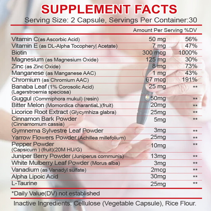 3Pack Blood Balance Support Capsules – Blood Sugar & Blood Pressure Supplement