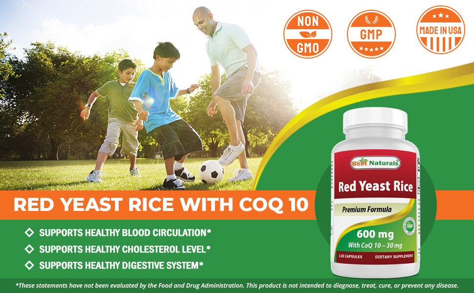 Best Naturals Red Yeast Rice with CoQ10 120 Capsules