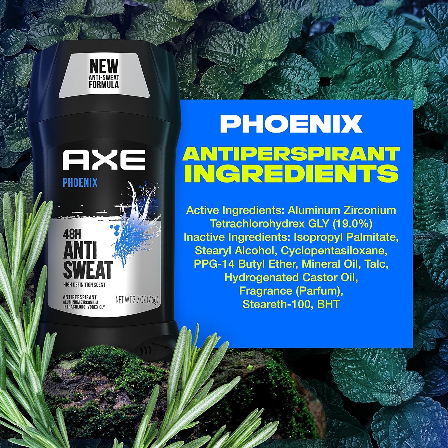 AXE Antiperspirant Deodorant for Men Phoenix 4PK 48H 2.7 Ounce (Pack of 4)