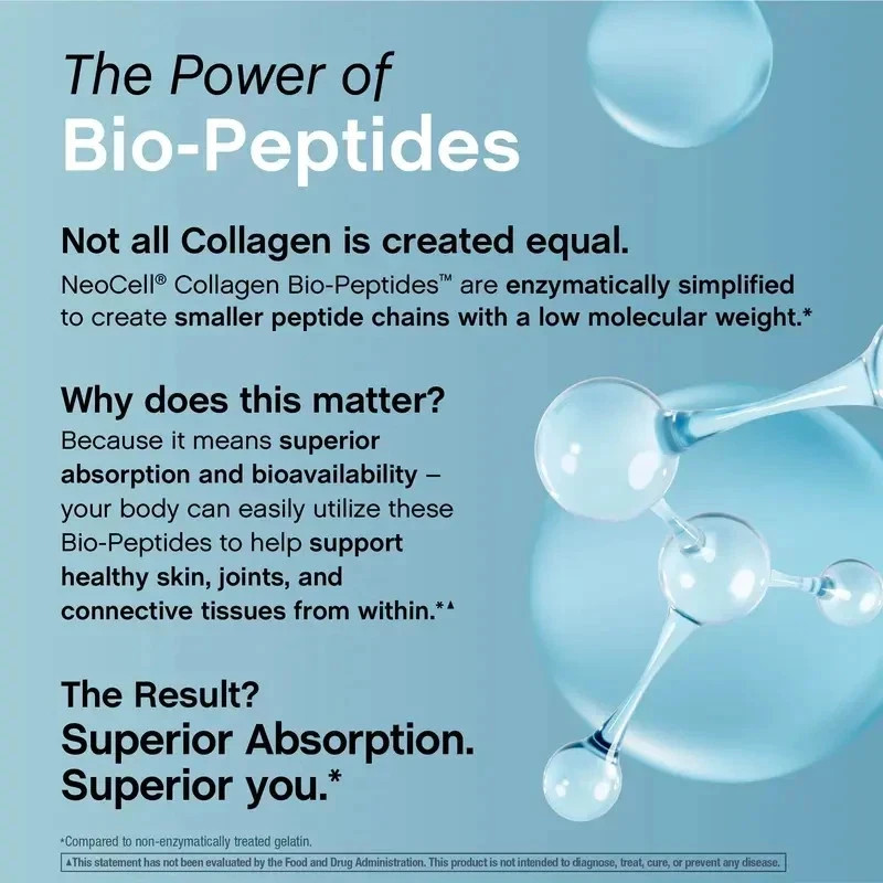 Bio-Peptides Protein 20 Unflavored Oz Grassfed Supplement New- NeoCell Collagen
