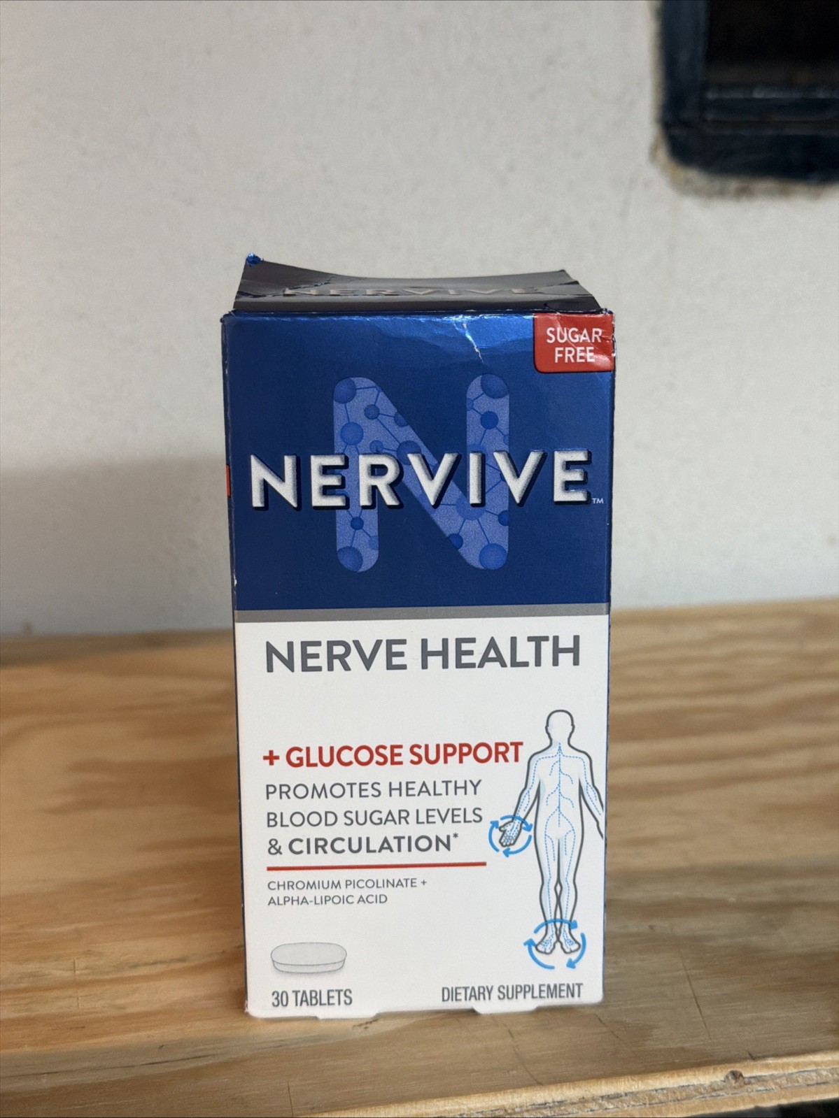Nervive Nerve Health Glucose Support Promotes Healthy Blood Tablets Exp 03/2027