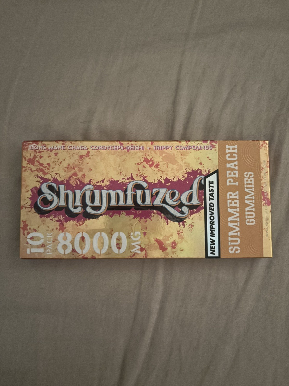 Shrumfuzed 8000mg summer peach Gummy Medicinal Supplement 10ct