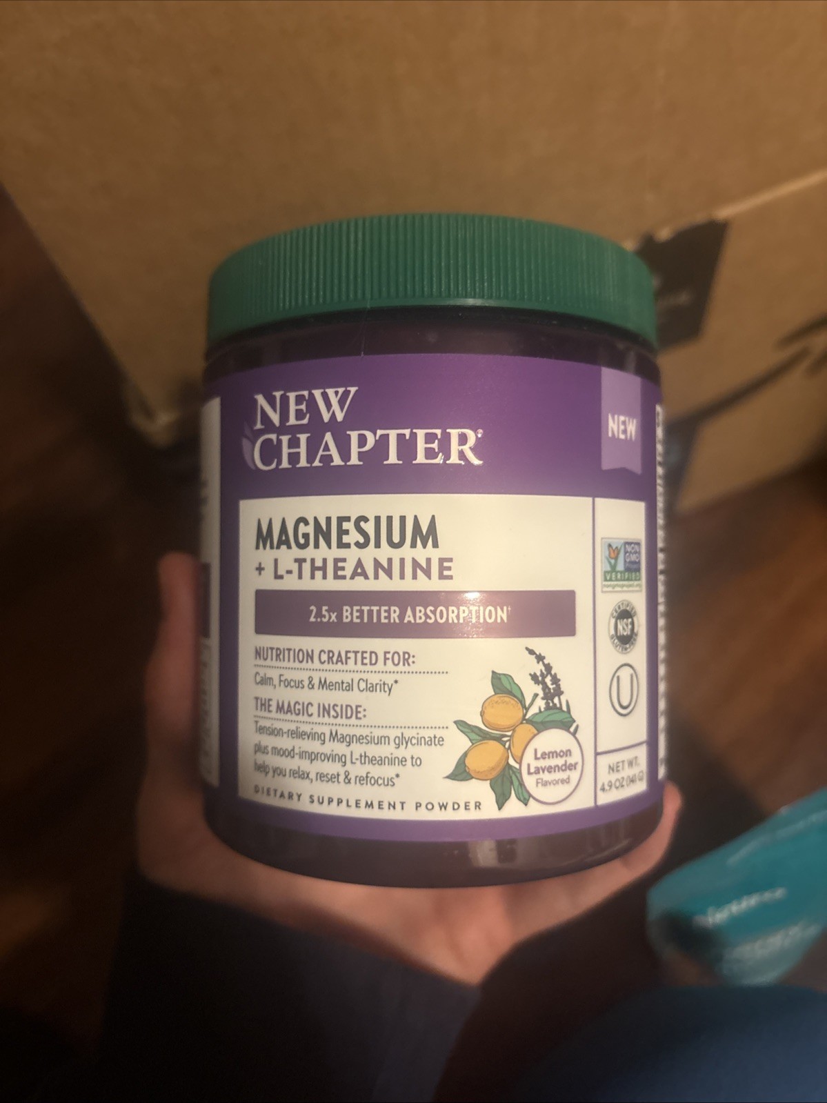 New Chapter Magnesium + L-Theanine Lemon Lavender 4.9oz