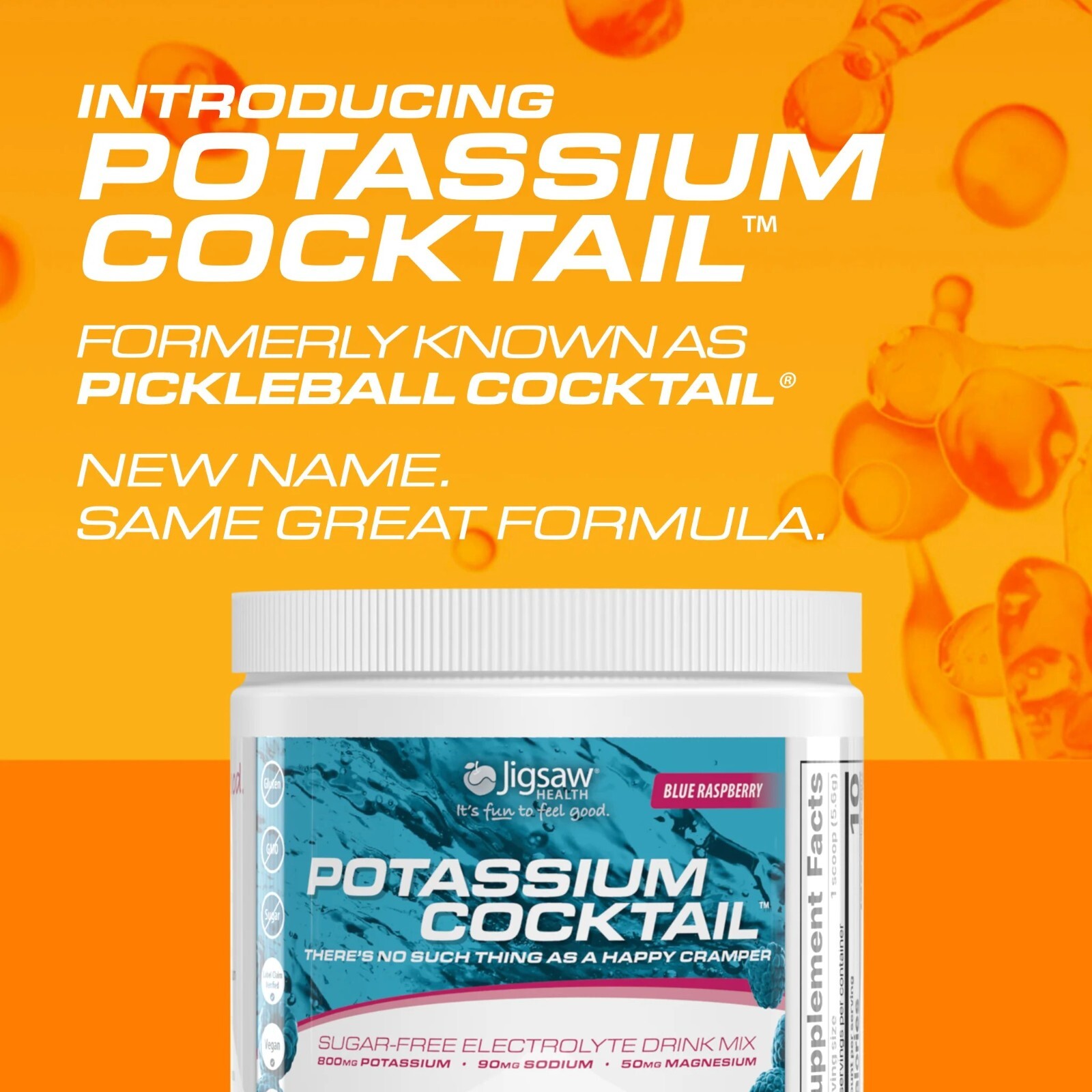 Jigsaw Health Potassium Blue Raspberry Cocktail Jar 60 Servings