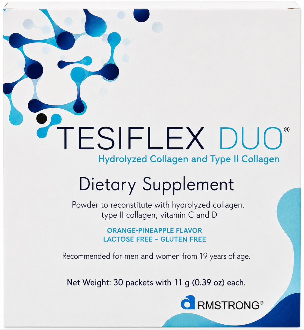 Tesiflex Duo, Hydrolyzed Collagen Type II 30 Sachets, with Vitamin C & D