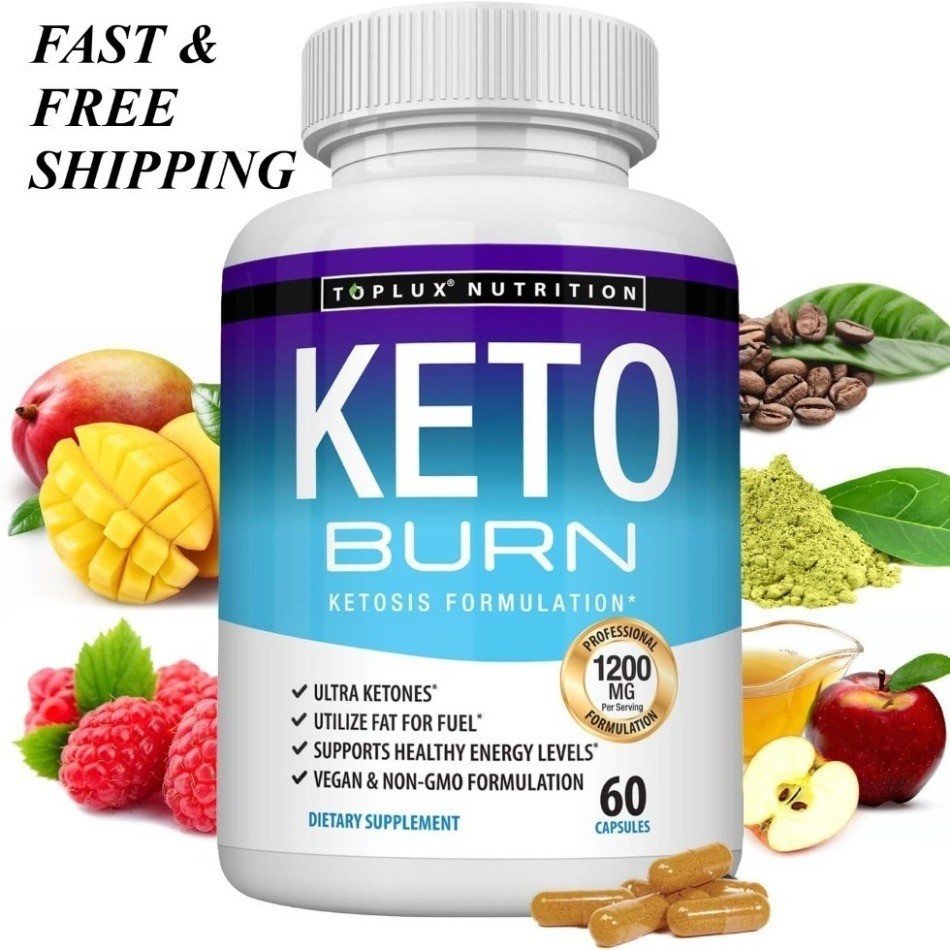 Toplux Nutrition Keto Burn 1200mg Ketosis Formula 60 Capsules – 1/2/3 Bottles