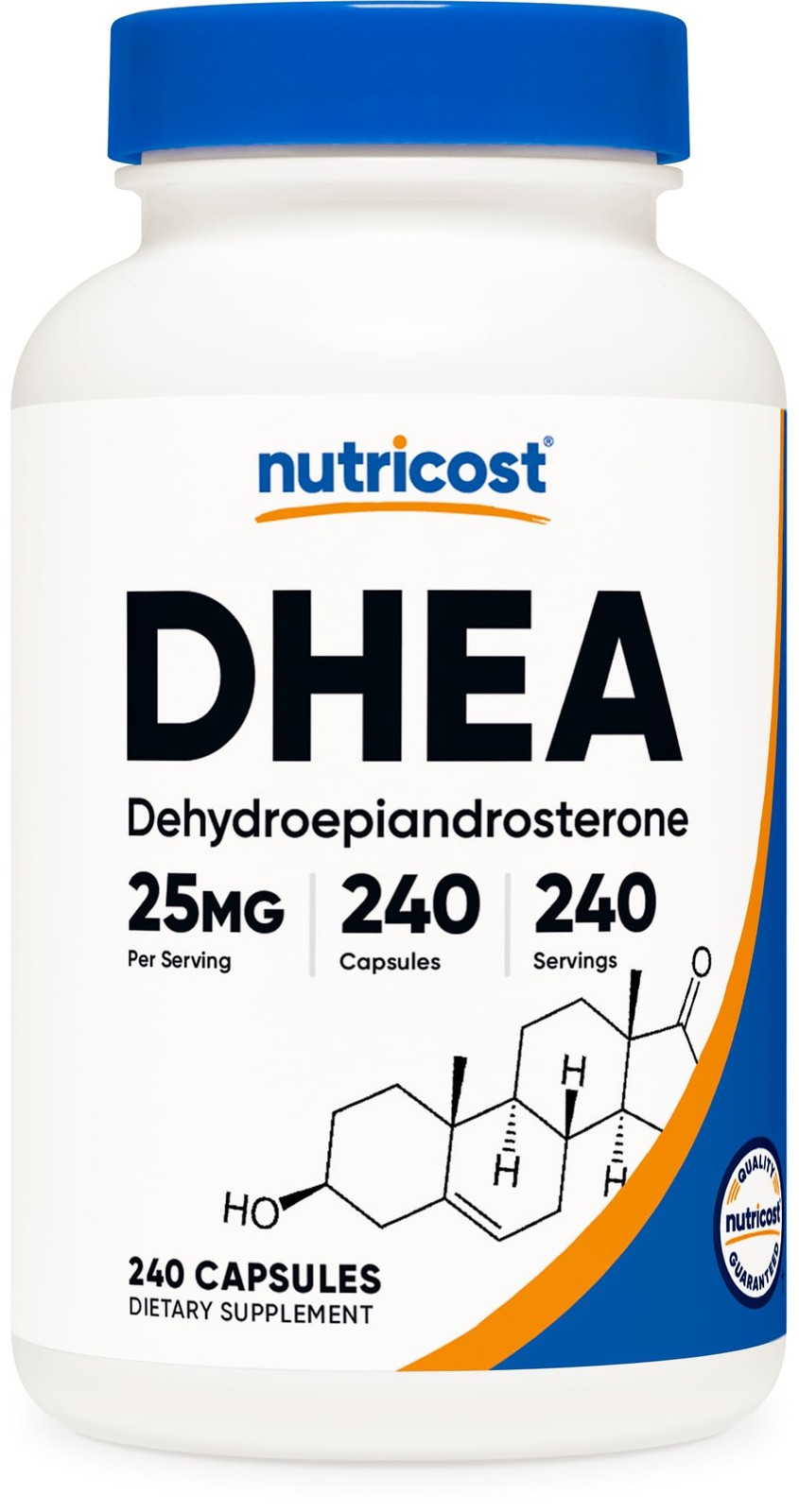Nutricost DHEA 25mg, 240 Capsules – Gluten Free, Soy 240 Count (Pack of 1)