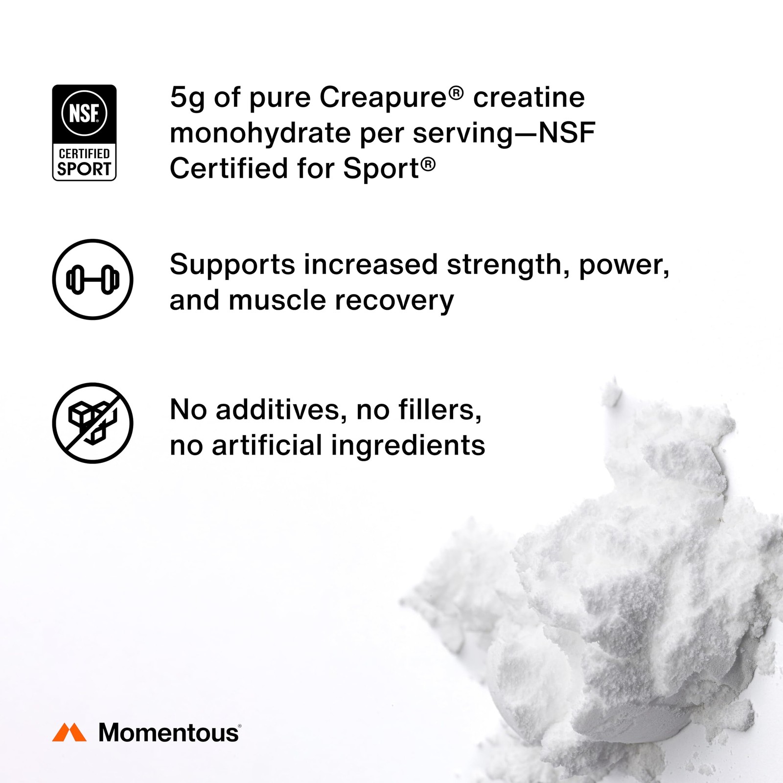 Momentous Creatine Lemon Monohydrate Powder – 0.23 Ounce (Pack of 15)