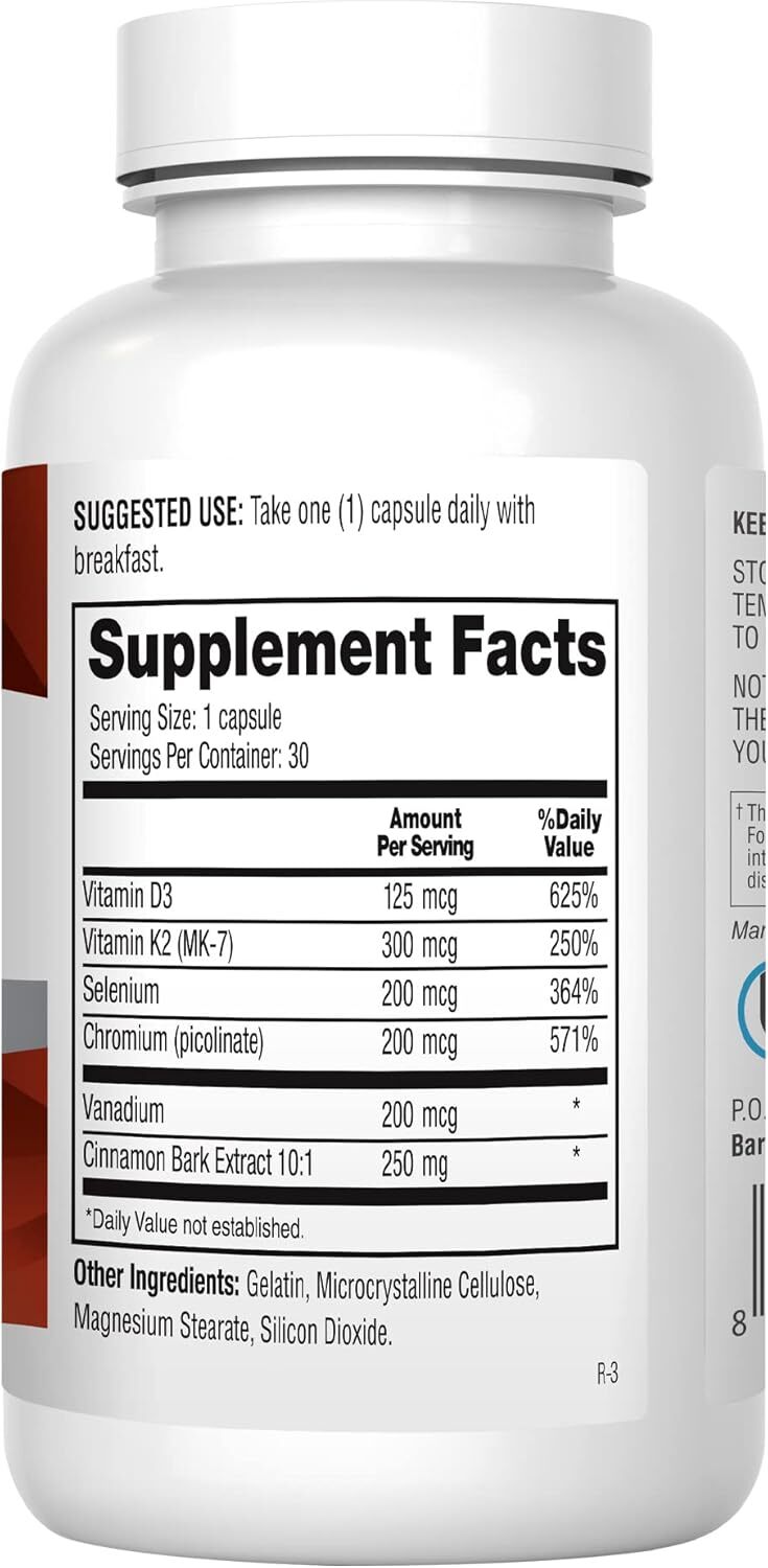 Barton Nutrition CinnaChroma Exp 12/26 Healthy Blood Glucose Metabolism 30 Caps