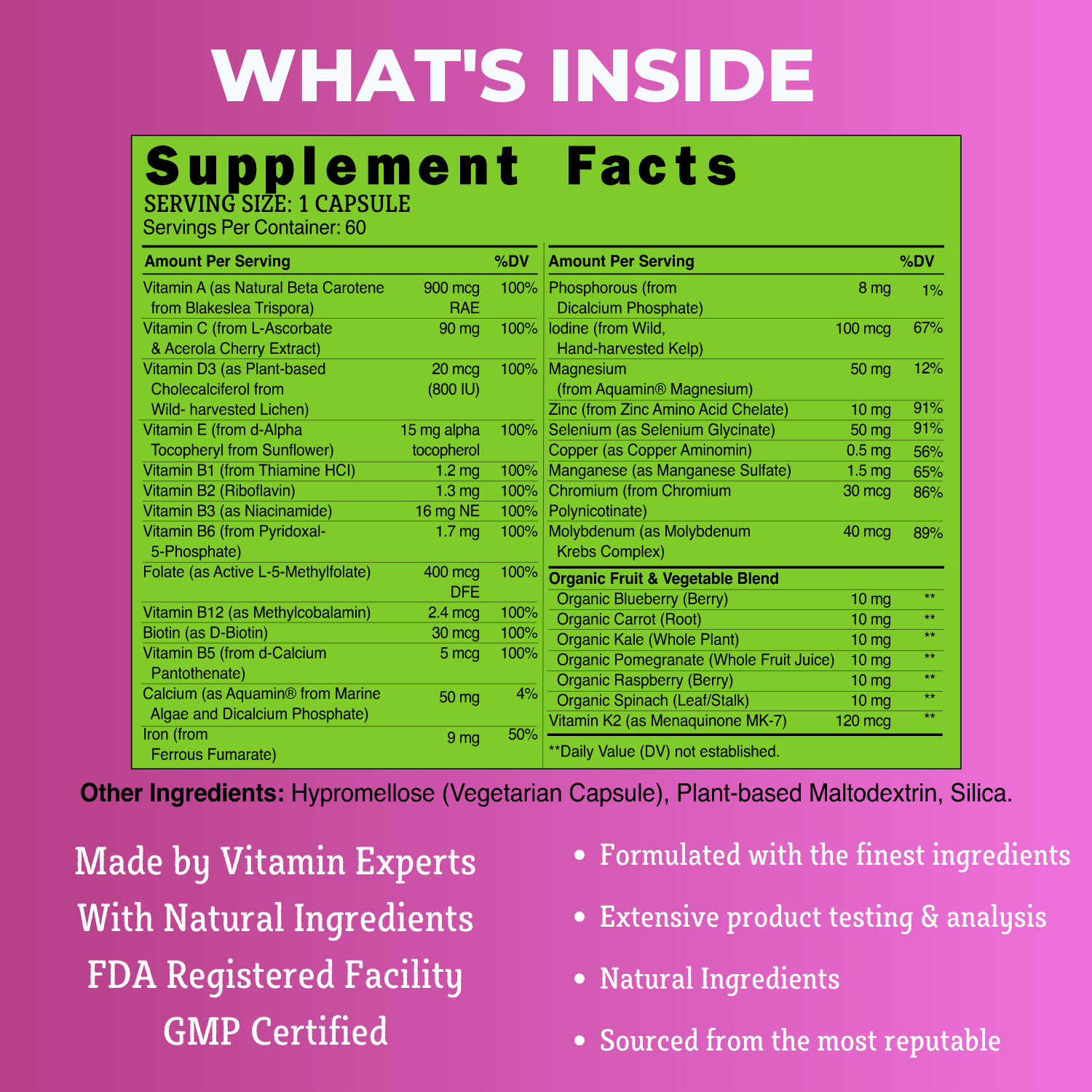 grow vitamin One Daily Multivitamin for Women – Energy Support – Whole Food S…