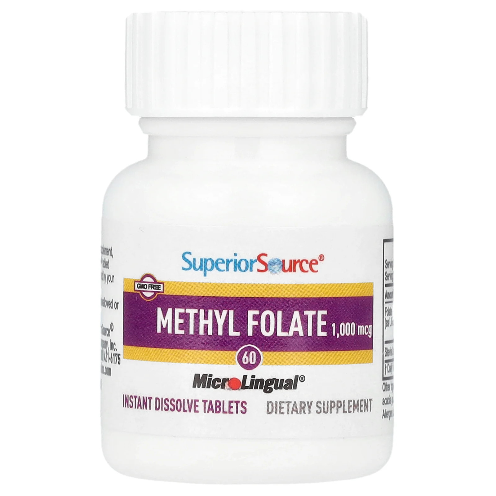 Methyl Folate, 1,000 mcg, 60 Instant Dissolve Tablets