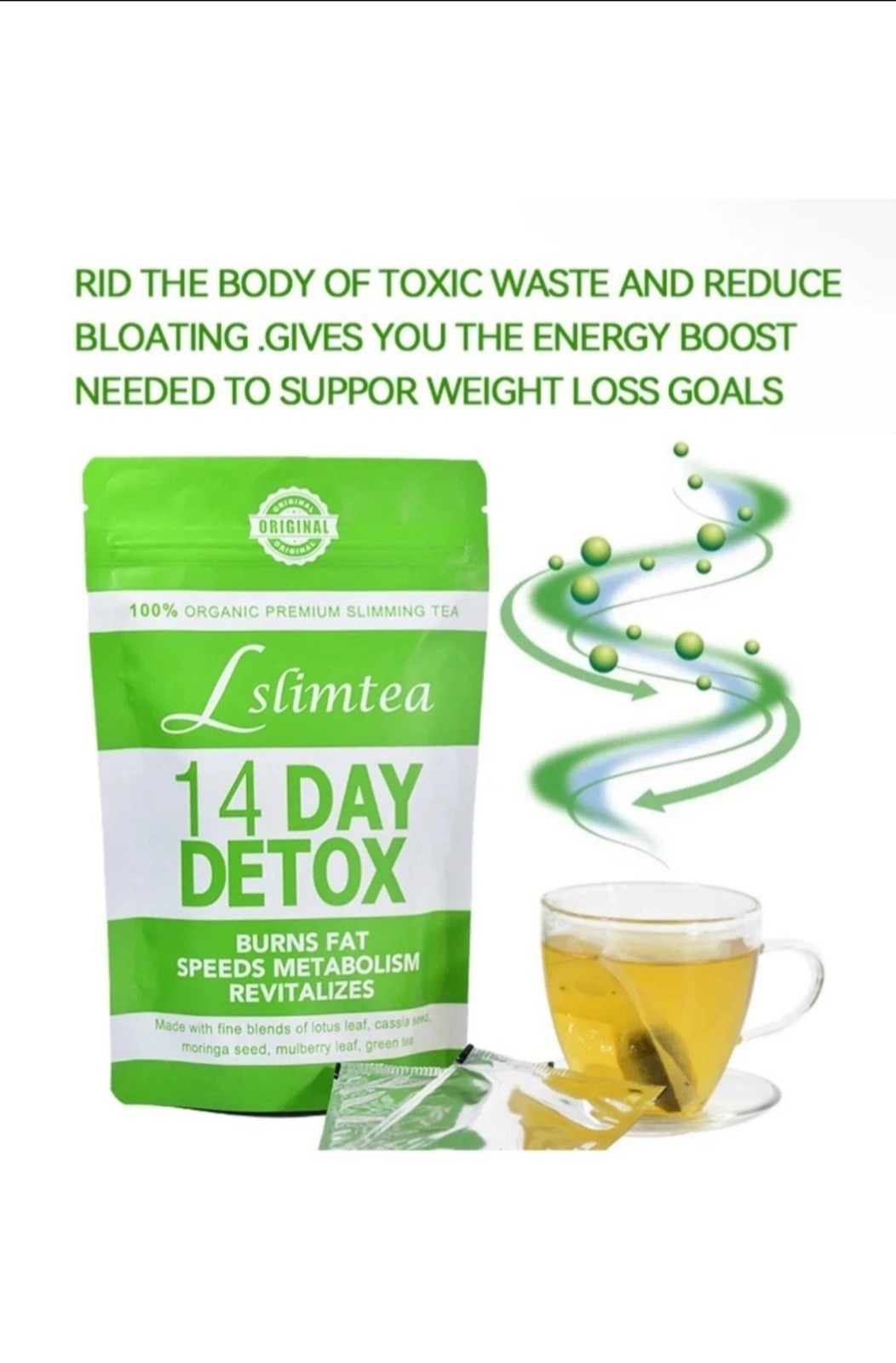 14 Days Detox Tea Weight Loss Slimming Burn Calories Body Slim Diet Fat Burner