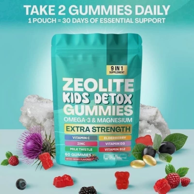 Purification Gummies Kids All-in-One Mixed Berry Flavored Zeolite 60 Gummies