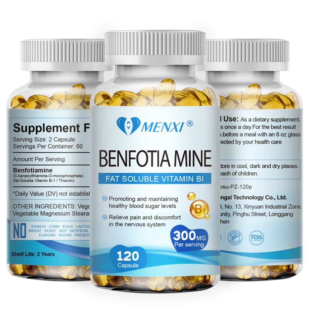 Benfotiamine 300mg Fat Soluble Vitamin B1 120 to 480 Vegetarian Capsules Non-GMO