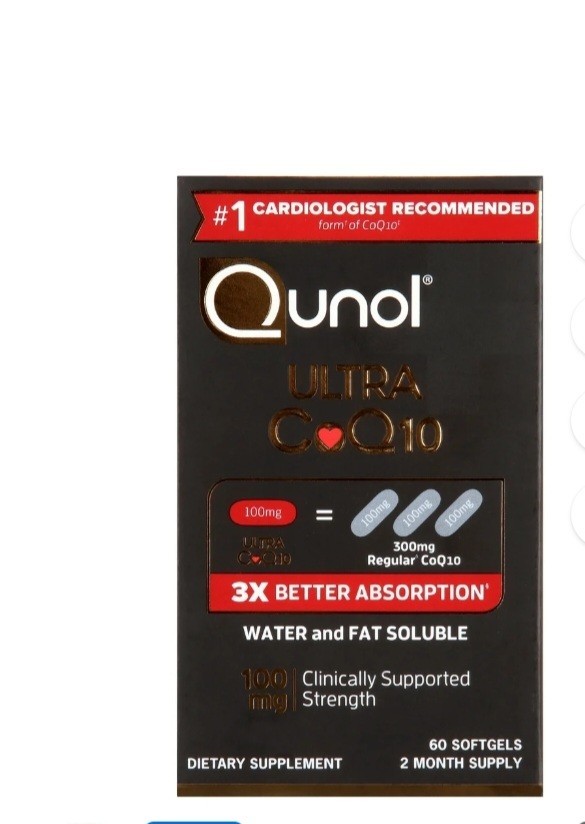 Qunol CoQ10 Vitamin E 100mg Water & Fat Soluble Softgels 60ct
