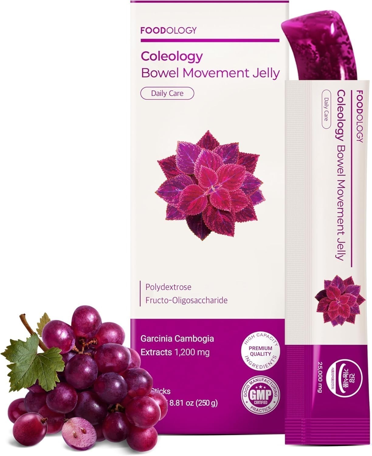 3PCS FOODOLOGY Coleology Bowel Movement (Grape & Prune) 10 Sticks NEW