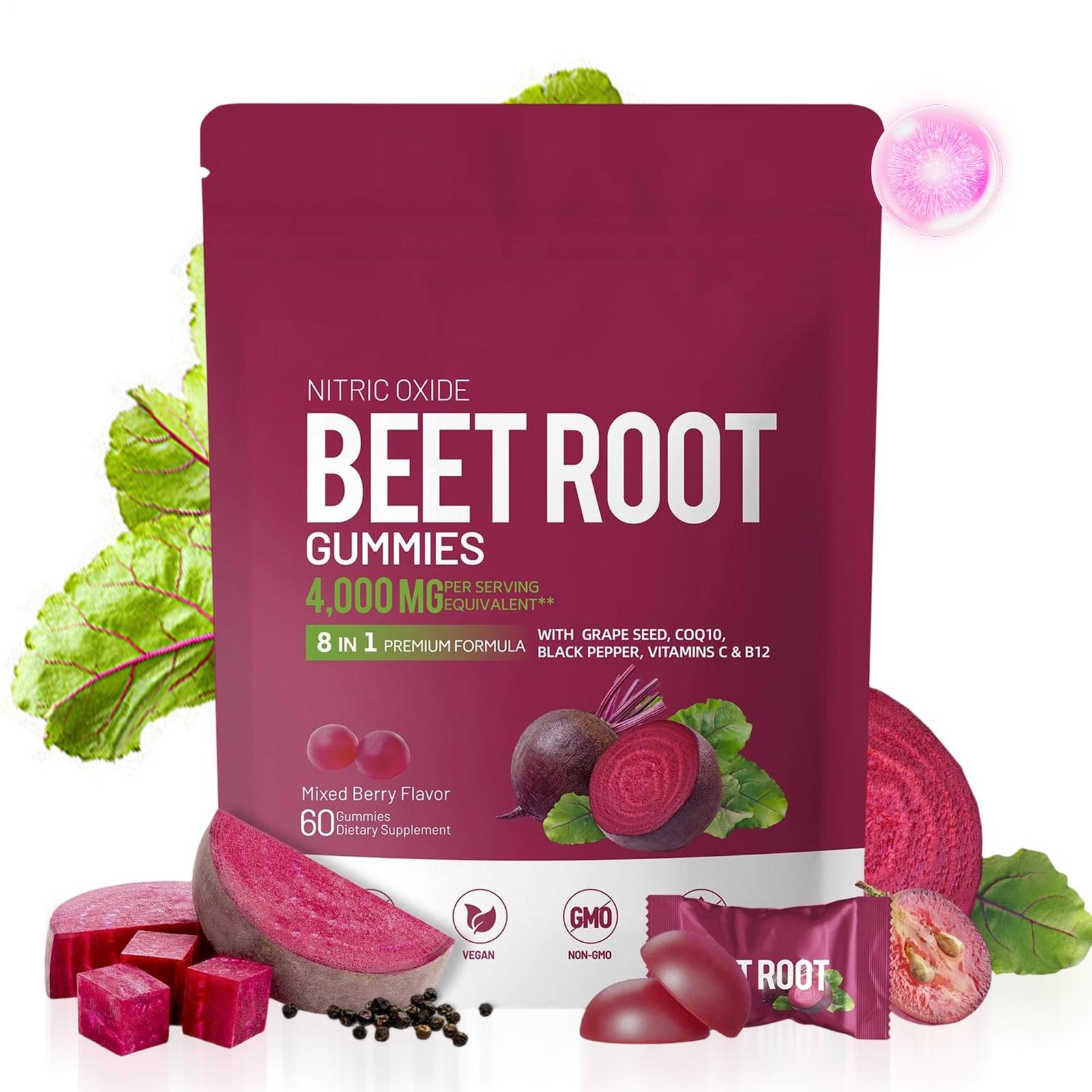 Circulation Support GUMMIES, Total Beets Concentrated Beet Root Soft Chews