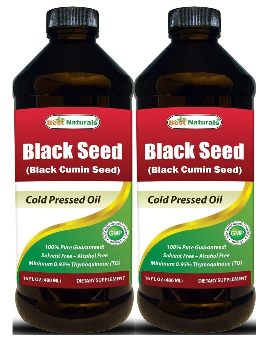 2 Packs Best Naturals Black Seed Oil 16 OZ