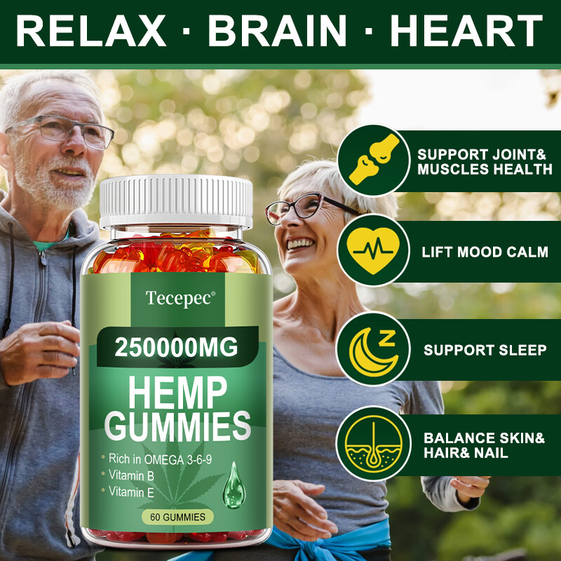 Natural gummies- Pure, Vegan – anxiety, sleep, pain, relaxation 60 Capsules