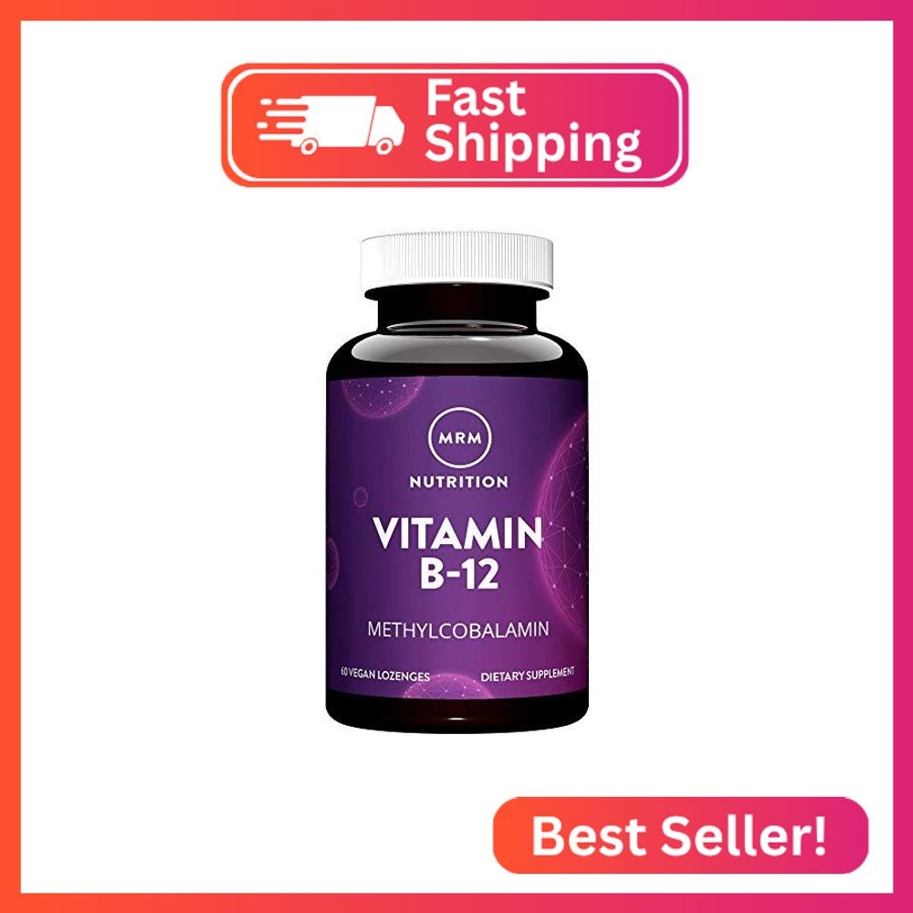 MRM Nutrition Vitamin B‑12 with Folic Acid 2000 mcg – Vegan – 60 Servings