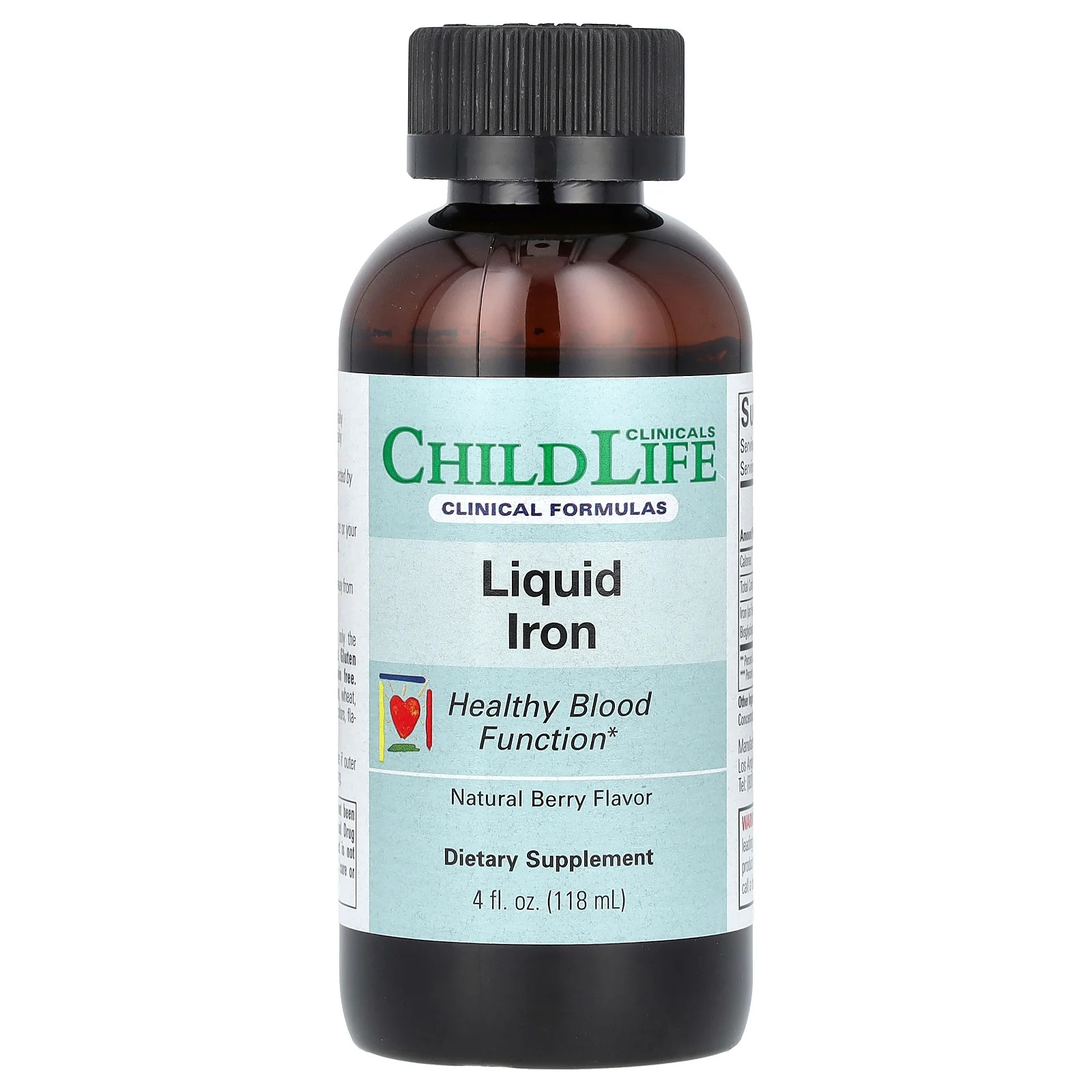 2 X ChildLife Clinicals, Liquid Iron, Natural Berry, 4 fl oz (118 ml)