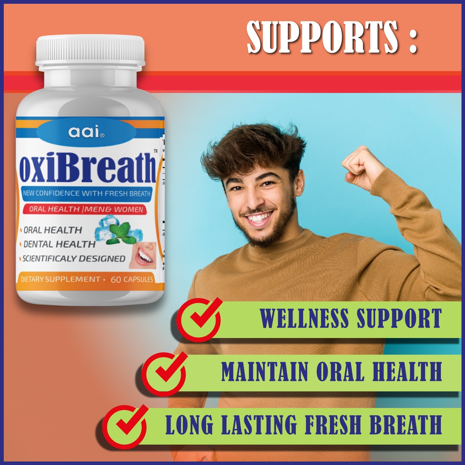 Bad Breath Freshener, Dental Probiotics Capsule, Advanced Oral Care 06/12/25