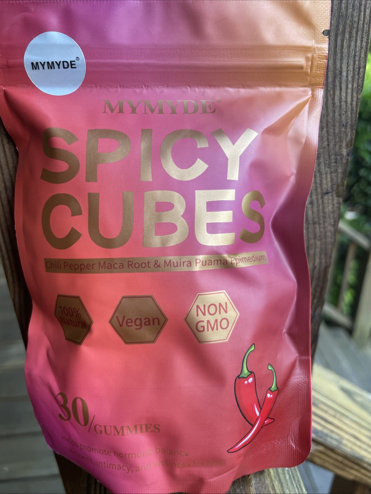 1~5 Bag Spicy Cubes Hot Peach Gummies Support for Calm and Relaxation 30 Gummies