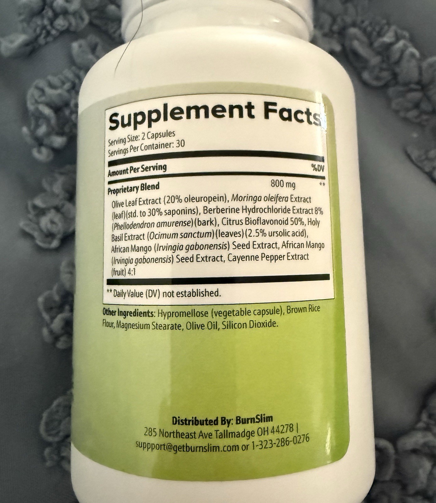 BurnSlim Weight Loss Supplement 60 Capsules Gluten/Soy/Dairy-Free Exp 02/2028