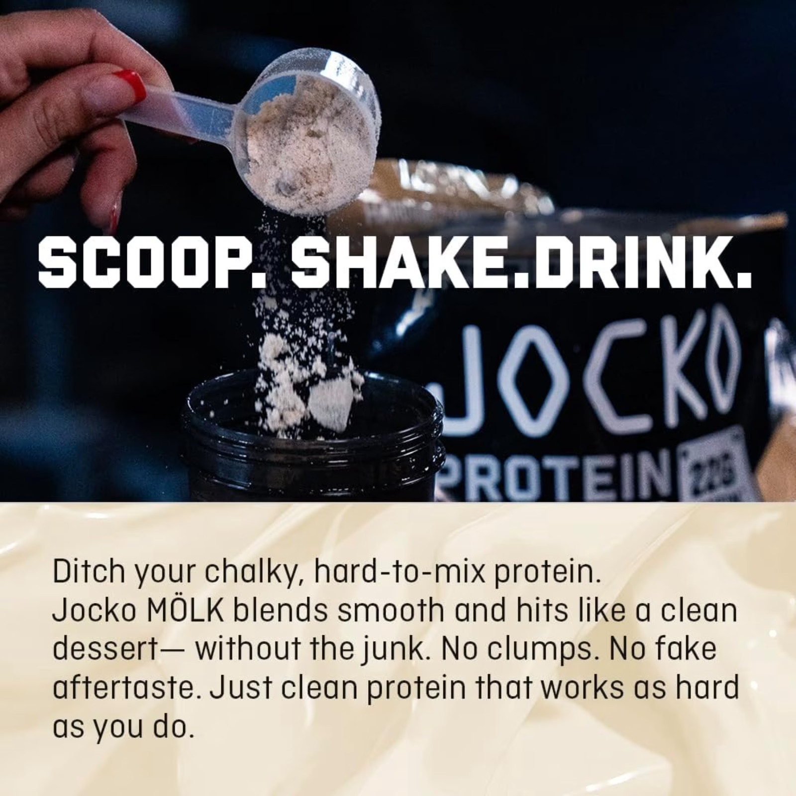 Jocko Fuel Whey Protein Powder Vanilla 22g Protein Probiotic No Sugar 18 Serving