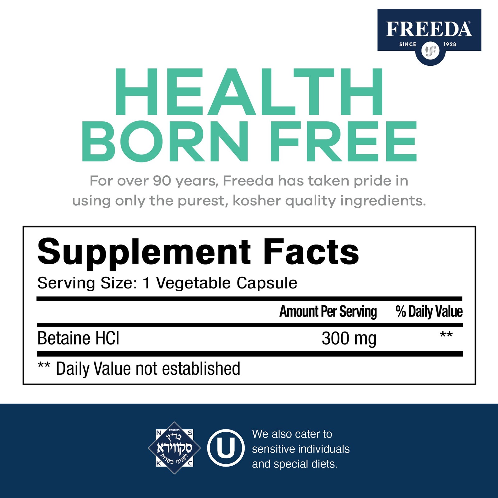 Betaine HCl – Vegan Betaine Supplement Digestive Supplement for Healthy Diges…