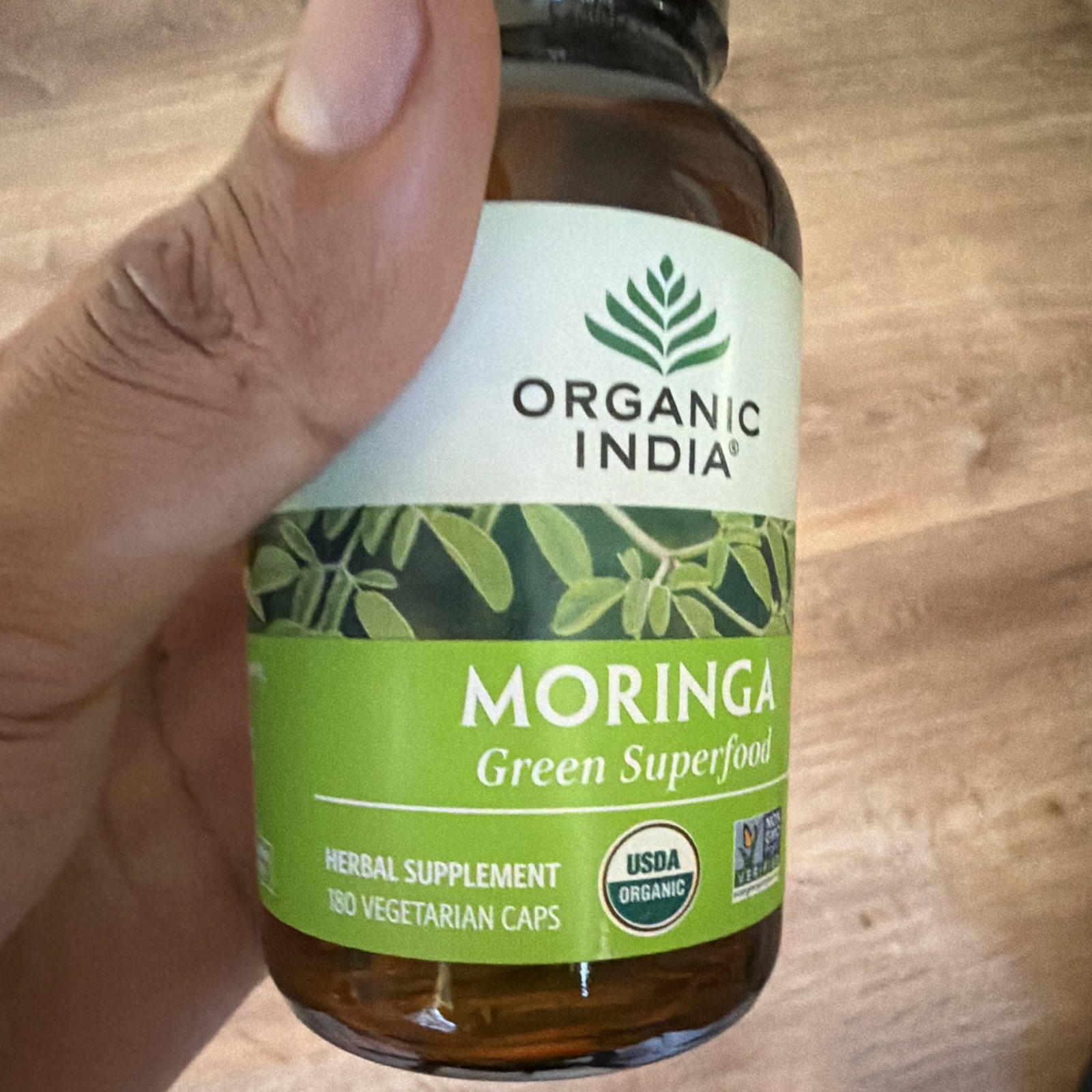 Organic India Moringa Herbal Supplement USDA Organic Kosher 180 Caps 700mg