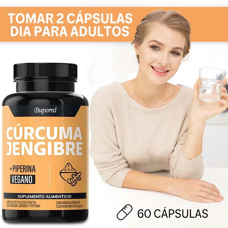 Turmeric Curcumin 60pcs, Improve Joint Mobility, Support Brain and Heart Health