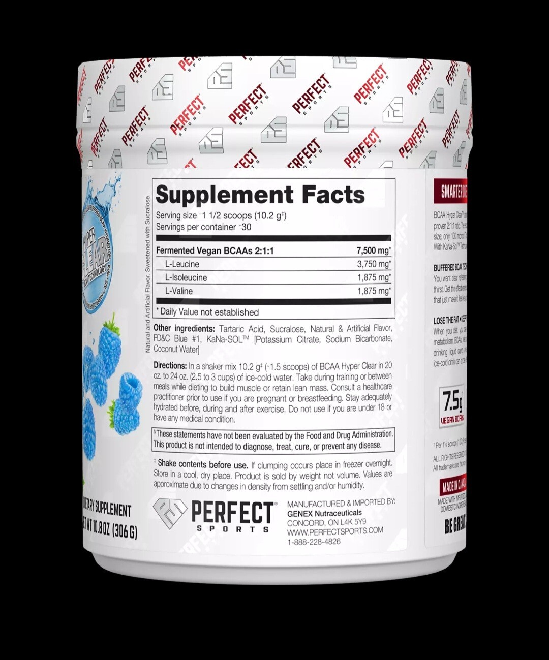 BCAA Hyper Clear, Intense Blue Raspberry, 10.8 oz (306 g)