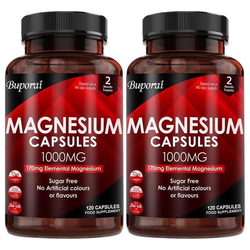 Magnesium 240pcs, Stress & Anxiety Relief, Supports Bone and Muscle Health