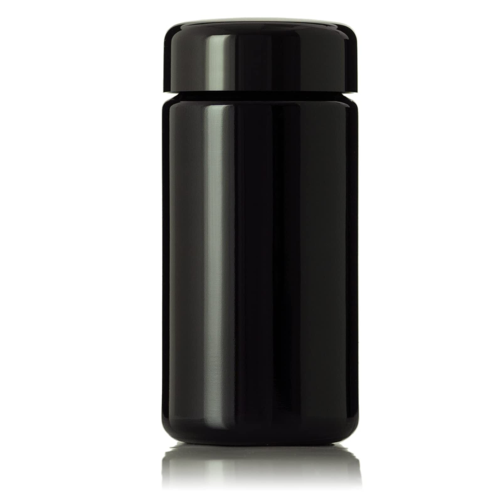 Black Ultraviolet Glass Jar with Lid | 100 ml 3 oz Airtight Smell Proof Conta…