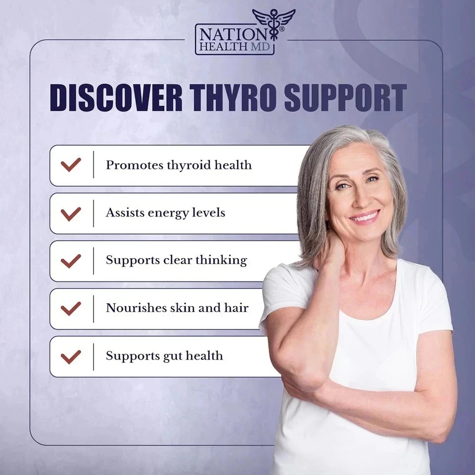 Thyro Support,Thyroid Supplement with Selenium, Bladderwrack & Zinc – Pack of 1