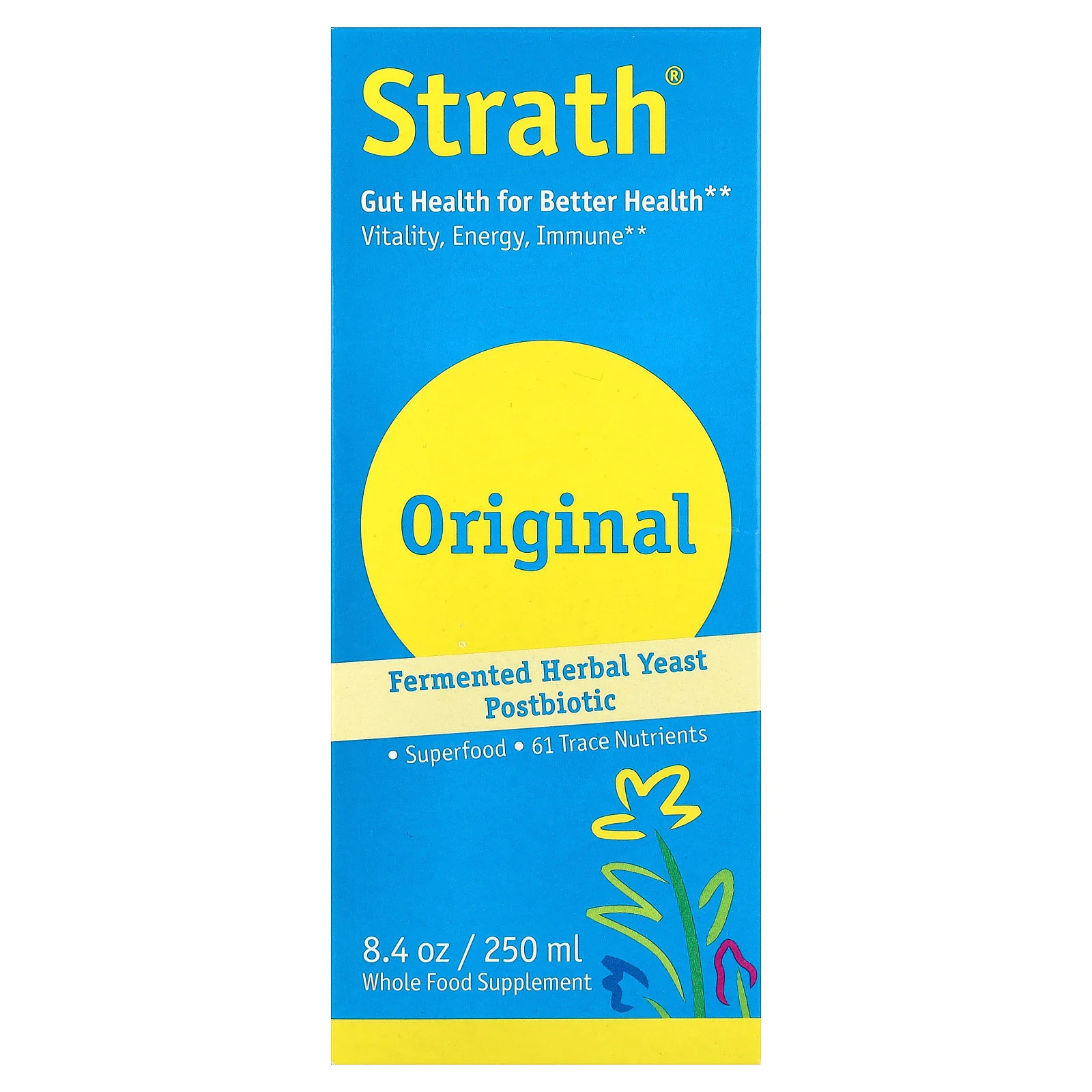 2 X Bio-Strath, Original, Fermented Herbal Yeast Postbiotic, 8.4 oz (250 ml)